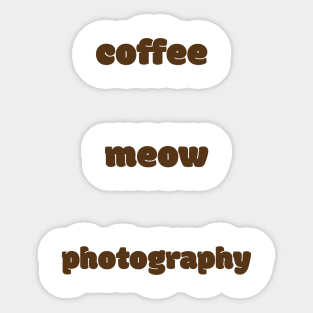 Coffee meow photography Sticker